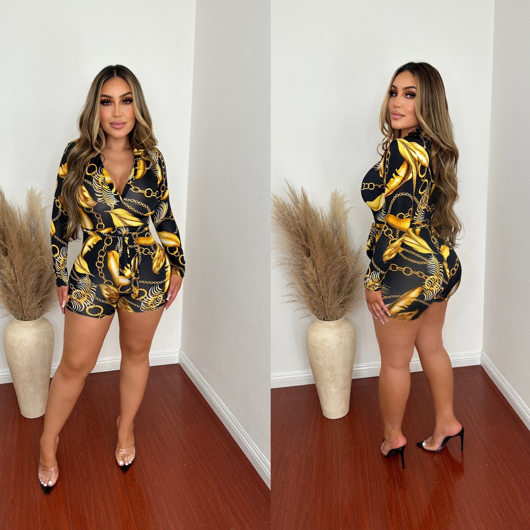 JADA ROMPER (BLACK/YELLOW)